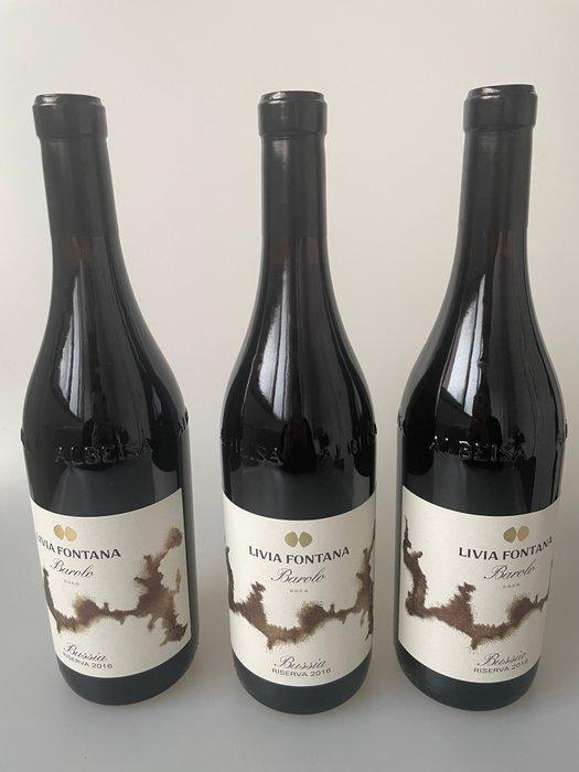 2016 Livia Fontana, Bussia - Barolo Riserva - 3 Flessen, Verzamelen, Wijnen