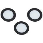 Set van 3 led spots inbouw mat zwart, Ophalen of Verzenden, Nieuw