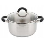 Kinghoff KH-4344 kookpan met glazen deksel RVS 20 x 10 cm 3L, Ophalen of Verzenden, Nieuw