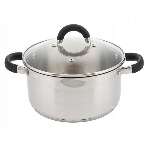 Kinghoff KH-4344 kookpan met glazen deksel RVS 20 x 10 cm 3L, Huis en Inrichting, Keuken | Potten en Pannen, Ophalen of Verzenden