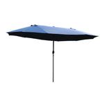 Parasol - Ovale dubbele - Blauw, Ophalen of Verzenden, Nieuw