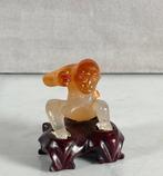 Figuur - Fine agate monkey sculpture - Agaat - China