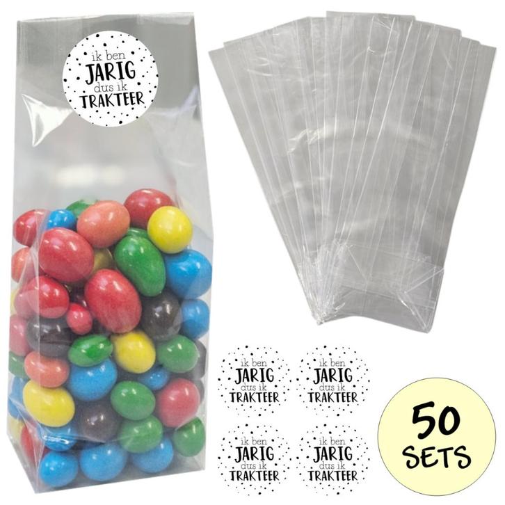 Fako Bijoux® - Uitdeelzakjes Met Sluitstickers - 50 Stickers, Diversen, Cadeauverpakkingen, Verzenden