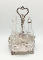 Olie-en-azijnstelletje - Verzilverd, Kristal