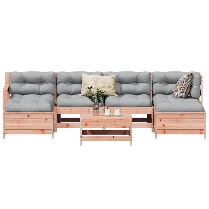 vidaXL 7-delige Loungeset massief douglas vurenhout, Tuin en Terras, Tuinsets en Loungesets, Loungeset, Nieuw, Verzenden