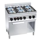 GGM Gastro | Gasfornuis - 28,5 kW - 6 branders - incl. |, Witgoed en Apparatuur, Fornuizen, Verzenden, Nieuw, Inbouw