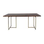 *WOONWINKEL* Dutchbone Class Eettafel Visgraat Donker Hout 2, Huis en Inrichting, Tafels | Eettafels, Verzenden, Nieuw