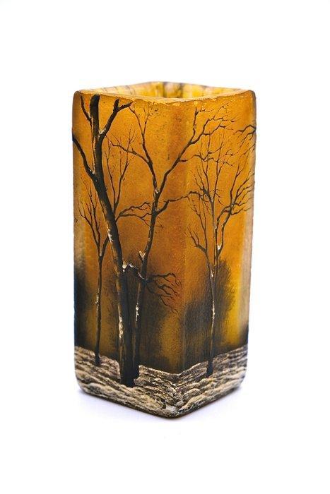 Daum - Vaas - Daum Nancy Winterlandschap (Winter Forest), Antiek en Kunst, Antiek | Glas en Kristal