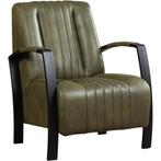 Leren fauteuil Glamour - Granada Moss (olijf/groen), Nieuw, Ophalen of Verzenden, 50 tot 75 cm, Industrieel, Modern, Retro