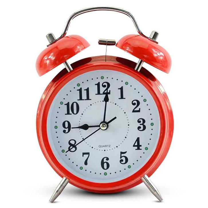 IvoQ Rode Klassieke Wekker met Dubbele Bel, Witgoed en Apparatuur, Wekkers, Nieuw, Verzenden