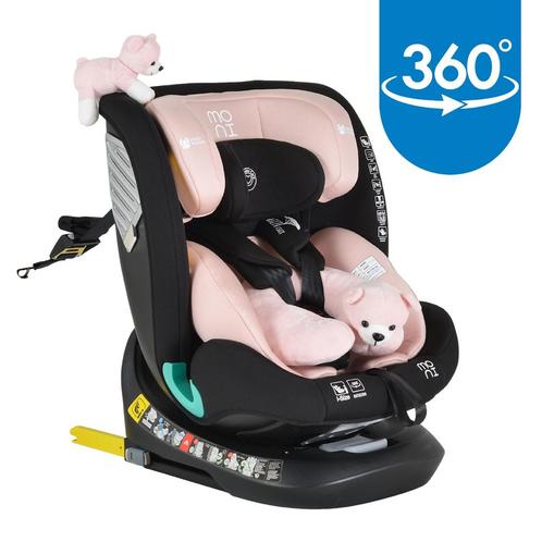 Moni Serengeti Gently Pink 40-150 cm i-Size 360° Autostoel, Kinderen en Baby's, Autostoeltjes, Nieuw, Isofix, 15 t/m 36 kg, Verzenden