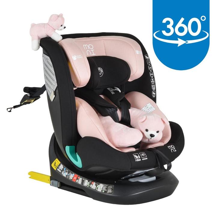 Moni Serengeti Gently Pink 40-150 cm i-Size 360° Autostoel, Kinderen en Baby's, Autostoeltjes, Nieuw, Isofix, 15 t/m 36 kg, Verzenden