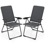 LIVSK Terrasstoelset van 2 - Verstelbare Rugleuning - Opvouw, Verzenden, Nieuw