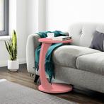 Bijzettafel Holeby 56x38 cm roze [en.casa], Huis en Inrichting, Tafels | Bijzettafels, Verzenden, Nieuw