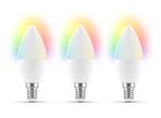 3 Qnect slimme Wi-Fi RGB LED kaars lamp - E14, Huis en Inrichting, Lampen | Overige, Nieuw, Verzenden