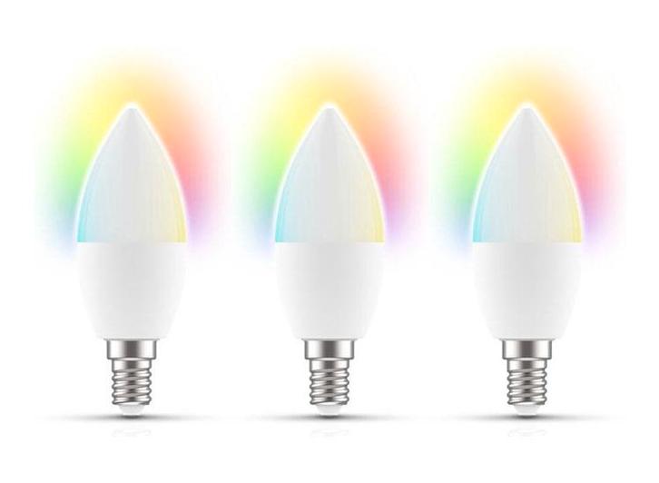 3 Qnect slimme Wi-Fi RGB LED kaars lamp - E14, Huis en Inrichting, Lampen | Overige, Nieuw, Verzenden