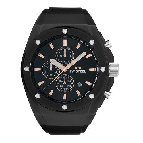 TW Steel CE4102 CEO Tech chronograaf horloge 44 mm, Sieraden, Tassen en Uiterlijk, Horloges | Heren, Kunststof, Nieuw, Staal, Overige merken