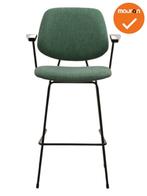 Barkruk Eva - NIEUW - Groen - zithoogte 77cm, Vergader- of Presentatieruimte, Ophalen of Verzenden, Nieuw zonder verpakking, Stoel