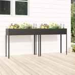 vidaXL Plantenbakken 2 st gegalvaniseerd staal, Verzenden, Nieuw, Metaal, 60 cm of meer