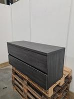 Badmeubel 120 x 46 x 53 cm met topblad houtnerf grijs, Doe-het-zelf en Verbouw, Sanitair, Nieuw, Ophalen of Verzenden