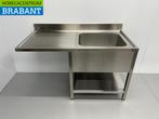 RVS Spoeltafel Spoelbak Premium-line Gelast model 140 cm, Ophalen of Verzenden, Nieuw in verpakking