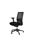 Bureaustoel C02 - Ergonomisch - Zwart (EN-1335 + NPR 1813), Zwart, Nieuw, Ophalen of Verzenden, Bureaustoel