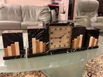 Klok en garnituur set (3) - Art Deco Marmer - 1920-1930, Antiek en Kunst