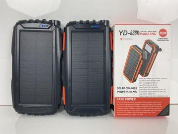 Veiling - 3x Powerbank met zonnepaneel beschikbaar voor biedingen