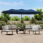vidaXL Parasol dubbel dak 449x245 cm azuurblauw, Verzenden, Nieuw, Meer dan 4 meter