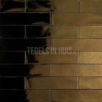 Eq langwerpige witjes 7,5x30 cm handvorm wandtegel goud beschikbaar voor biedingen