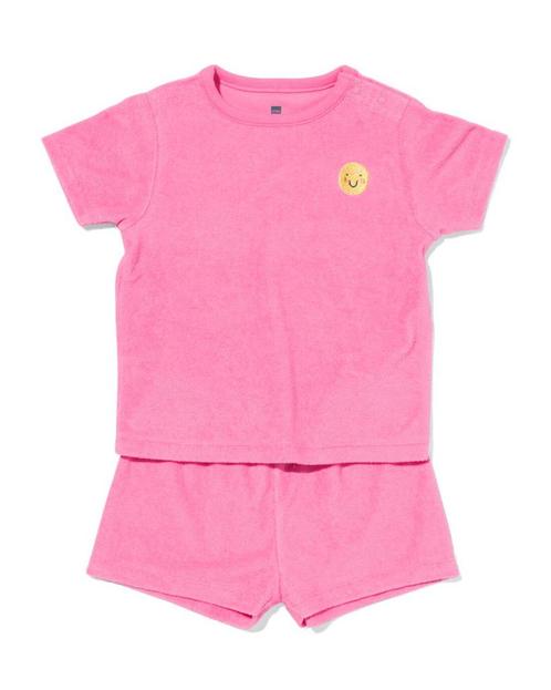 HEMA Babypyjama badstof gezichtje roze, Kinderen en Baby's, Babykleding | Overige, Nieuw, Verzenden