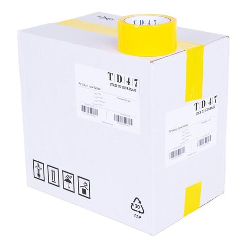 TD47 Verpakkingstape PP low noise 50mm x 66m Geel (Doos 36 r, Zakelijke goederen, Partijgoederen en Retail | Verpakking en Verzending