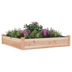 Plantenbak verhoogd met voering 120x120x25 cm massief vur..., Huis en Inrichting, Verzenden, Nieuw