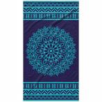 Strandlaken luxe jacquard Mandala, Verzenden, Nieuw, Paars