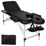 3-zone massagetafel met 5 cm vulling en aluminium frame - zw, Sport en Fitness, Massageproducten, Nieuw, Verzenden