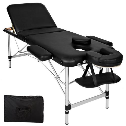 3-zone massagetafel met 5 cm vulling en aluminium frame - zw, Sport en Fitness, Massageproducten, Verzenden