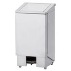 Inox vuilbak, met pedaal, deksel met vijzel, 60 liter | Diam, Verzenden