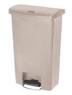 Afvalbak Slim Jim Step on Front step kunststof 50ltr Beige, Huis en Inrichting, Woonaccessoires | Prullenbakken, Verzenden, Nieuw