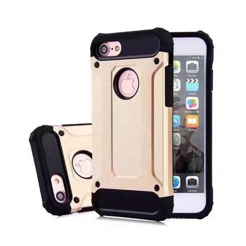 iPhone 7 Plus - Gold Plated Armor Case Cover Cas Silicone, Telecommunicatie, Mobiele telefoons | Hoesjes en Frontjes | Apple iPhone