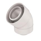 UbiFit Bocht 45° Push-Fit Conc PP/KS 60/100 wit, Doe-het-zelf en Verbouw, Ophalen of Verzenden, Nieuw