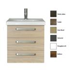 Badkamermeubelset Sanicare Q9 3 Laden 65cm Truffel (spiegel, Ophalen of Verzenden, Nieuw, Chroom, Bad