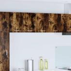vidaXL Hangkast Riga 2 pcs Gerookte Eik en Wit 60 x 31 x 40, Huis en Inrichting, Keuken | Keukenelementen, Verzenden, Nieuw, Bruin