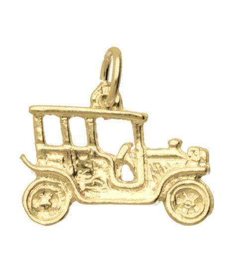 Gouden Auto antiek Oldtimer 2 ketting hanger, Sieraden, Tassen en Uiterlijk, Kettinghangers, Verzenden