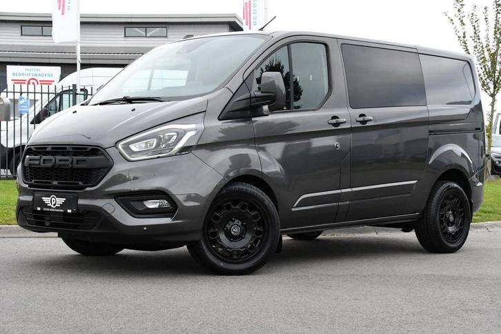Ford Transit Custom 300 2.0 TDCI L1H1 DC Limited Raptor Edit, Auto's, Bestelauto's, Onderhoudsboekje, Lease, Automaat, Overige kleuren
