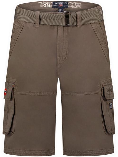 Heren Korte Broek Zakken Geographical Norway Pionec Dark, Kleding | Heren, Broeken en Pantalons, Grijs, Nieuw, Verzenden