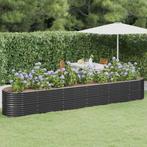 vidaXL Plantenbak 440x80x68 cm gepoedercoat staal, Tuin en Terras, Bloembakken en Plantenbakken, 100 cm of meer, Verzenden, Nieuw