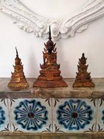 3 Rattanakosin Boeddhas in verguld brons - Thailand