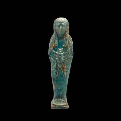 Replica van het oude Egypte Faience Ushabti met gevleugelde, Antiek en Kunst, Antiek | Overige Antiek