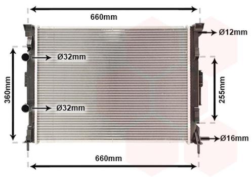 RADIATOR VOOR RENAULT MEGANE II M 2002-2005 8200117609, Auto-onderdelen, Airco en Verwarming, Nieuw, Ophalen of Verzenden