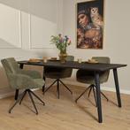 *WOONWINKEL* Starfurn Omaha Black Eettafel Zwart Mangohout 2, Verzenden, Nieuw